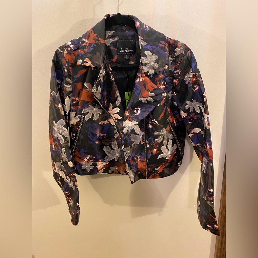 NWT Sam Edelman Floral Moto Jacket